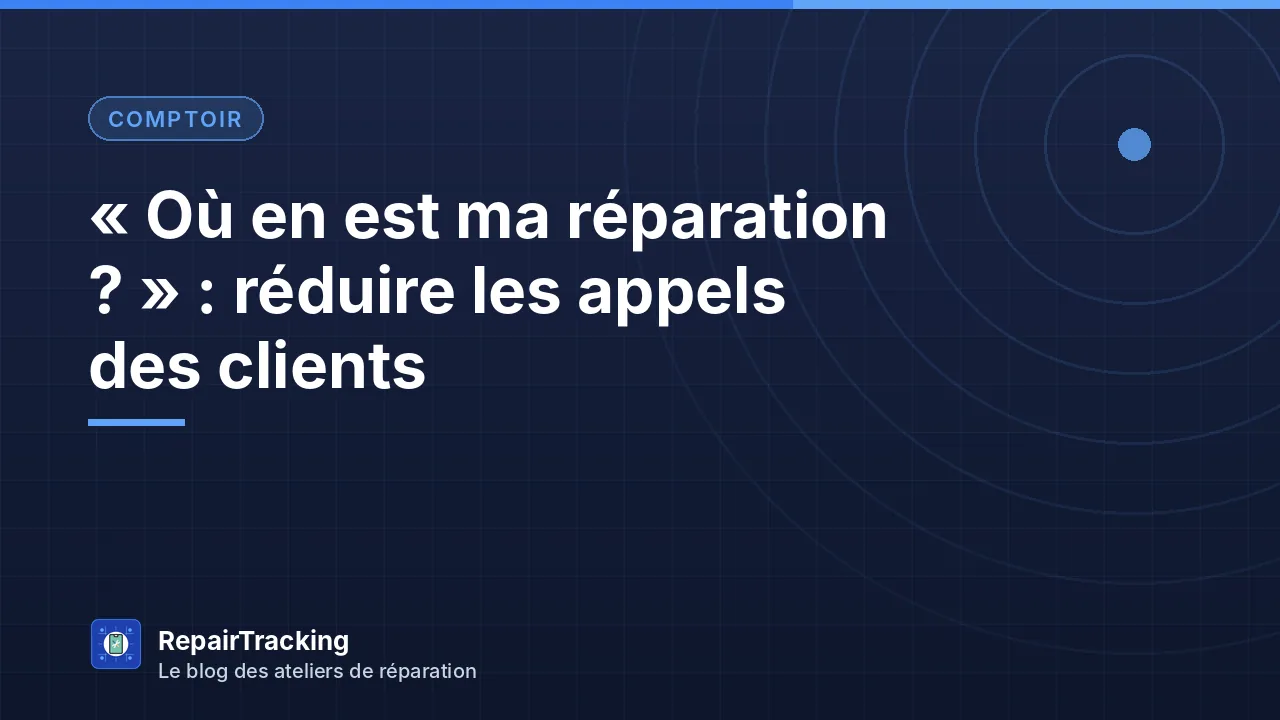 Technicien interrompu par un appel client au sujet d'une réparation