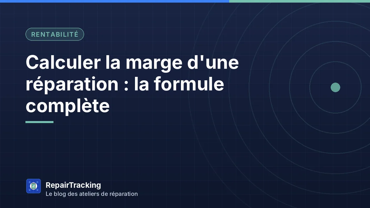 Calcul de la marge réelle d'une réparation en atelier